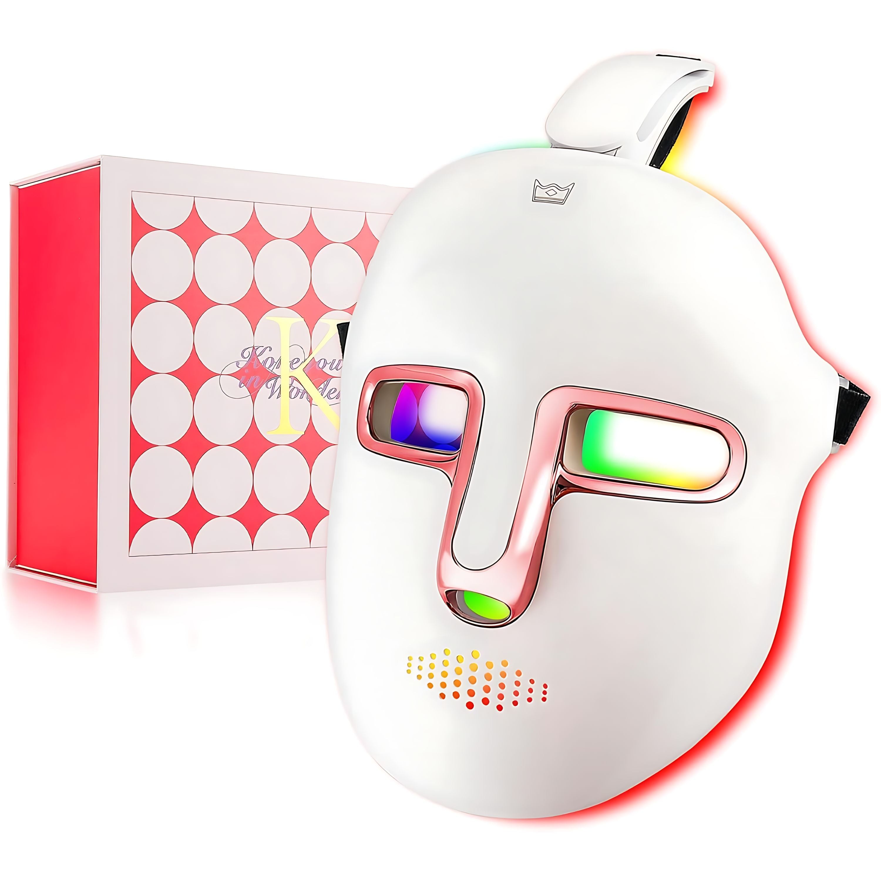 RadiantGlow Cordless LED Face Mask with 7 Colors and 270 Beads for Rejuvenating Beauty and Anti-Aging